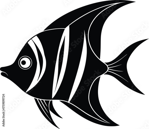 Angelfish Silhouette Icon