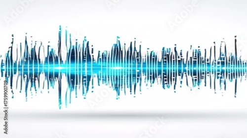 Abstract Blue Soundwave Overlay – Futuristic Circuit Board Line Design with Digital Energy Flow