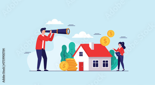 Searching for a perfect home with financial investment opportunities.