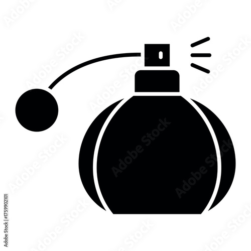 Perfume Bottle Icon – Elegant Fragrance Symbol in Flat Design