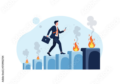 Navigating the challenges of career progression amidst adversity and obstacles.