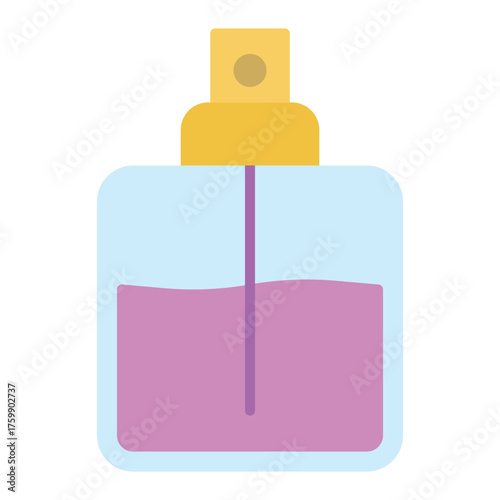 Perfume Bottle Icon – Elegant Fragrance Symbol in Flat Design
