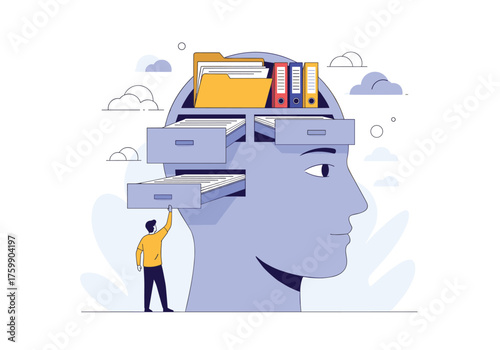 Organizing information within a metaphorical head structure for knowledge management.