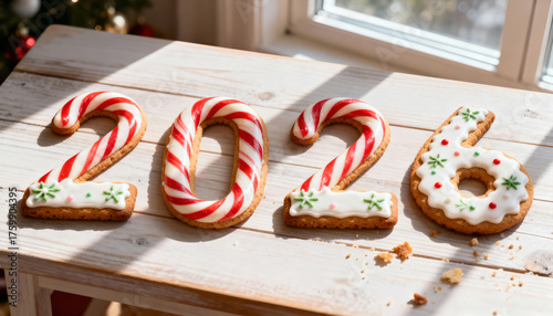 Sunlit 2026 peppermint cookie numbers by window