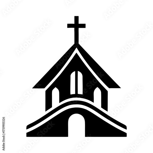 Church Christian Logo Vector Icon Design Template Faith and Religious Symbols
