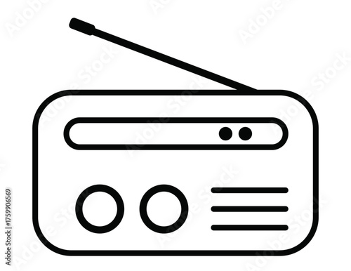 radio icon vector illustration