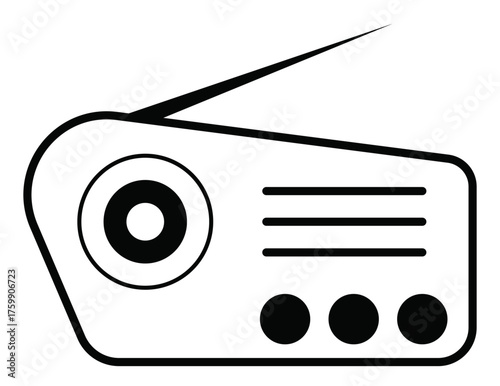 retro radio vector illustration