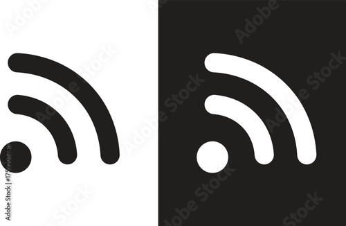 RSS Feed, Wifi symbol icon set