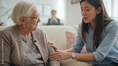 Empathetic female financial advisor offers personalized guidance and builds trust with a senior client during a supportive wealth management consul...