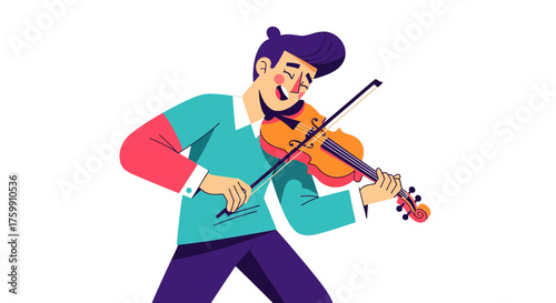 A Person Playing The Violin, Producing Sounds, Performing Music In A Minimalist Style