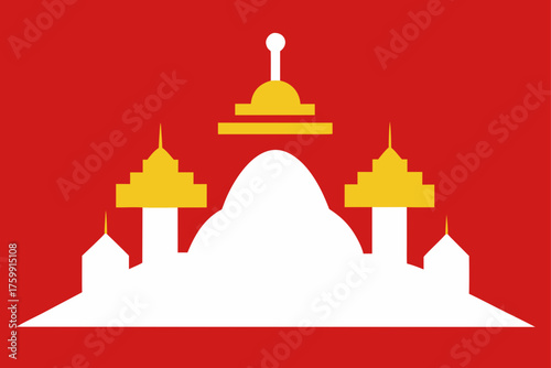 vector illustration of a red and white background