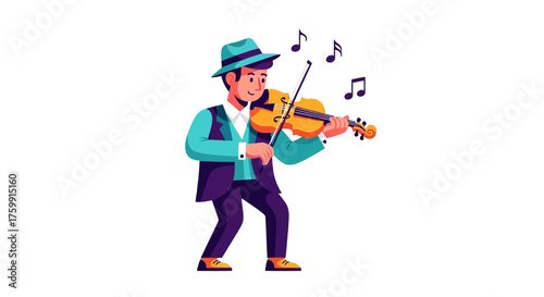 A Person Plays The Beautiful Violin Generating Musical Melodies On A Black Background