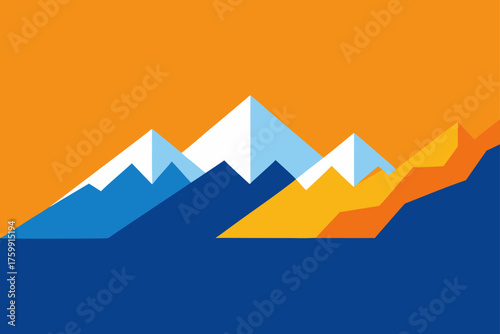 vector illustration of a mountain landscape