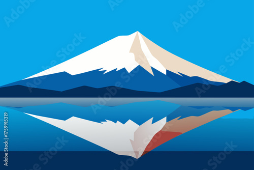 mountain fuji in winter