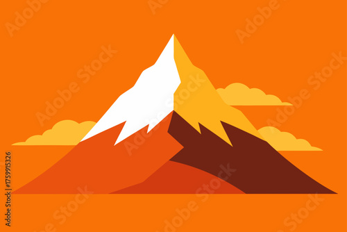 vector illustration of a mountain landscape