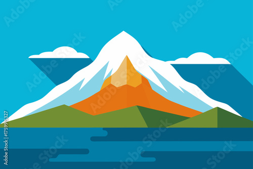 mountain landscape vector illustration