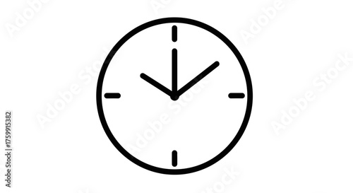 Abstract Clock Design Depicting The Passage of Time against a Black Background