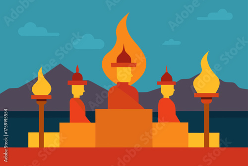 illustration of burning candles
