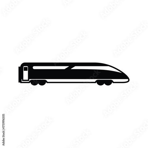 train icon in flat style. Subway vector illustration on isolated background. Transport sign business concept.