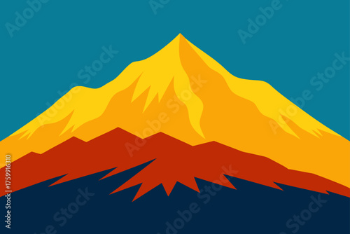 vector illustration of mountain landscape