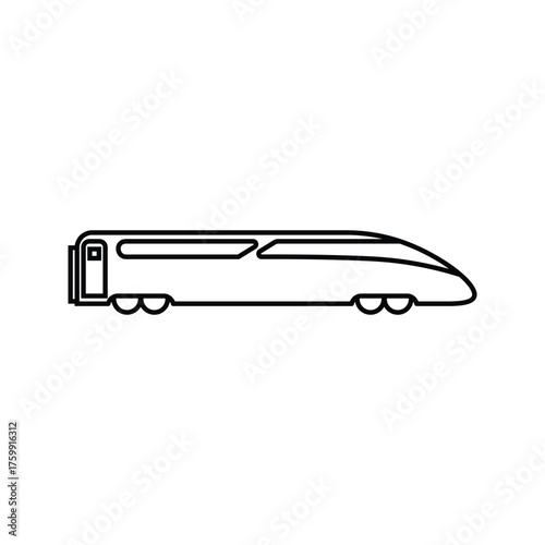 train icon in flat style. Subway vector illustration on isolated background. Transport sign business concept.