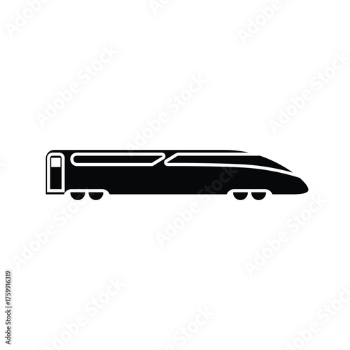train icon in flat style. Subway vector illustration on isolated background. Transport sign business concept.