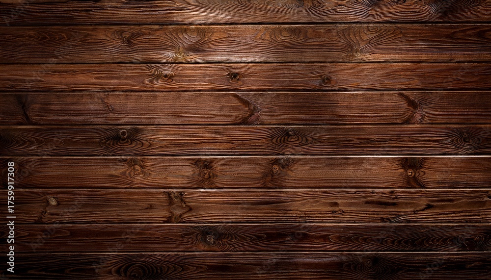 Obraz premium Deep Brown Plank Wood Wall