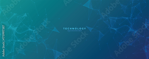 Abstract tech network connection dots. Digital technology and big data analysis background. White background with plexus lines. Futuristic technology concept.