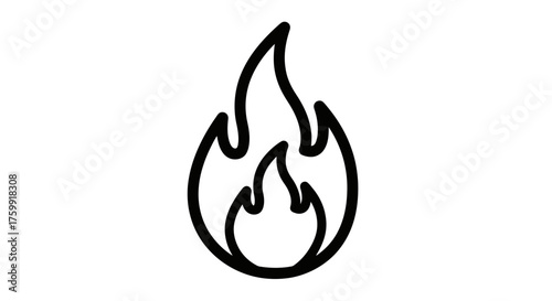 Abstract Fire Illustration Emitting A Glowing Embers Effect Over A Black Background Symbol