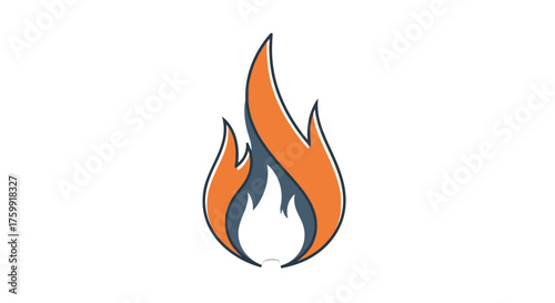 Abstract Flame Design Illuminated Against the Darkness Depicting Force and Intensity