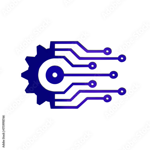 Logo For Tech Gear Logo, New Tech PNG and Vector with Transparent | With Gradient blue version 2025