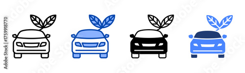 Sustainable Mobility icon set multiple style collection