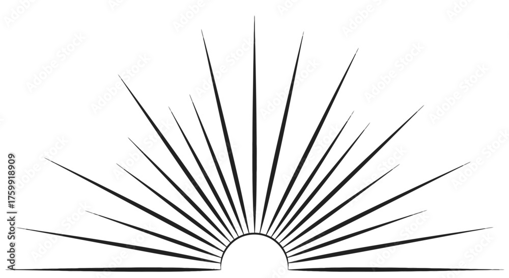 Obraz premium Abstract Geometric Design Showing Radiating Lines With Black Background Illustration