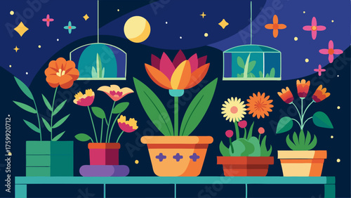 A display of fresh flowers and plants bringing life and color to the space.