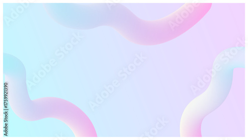 グラデーション立体チューブのフレーム背景 (淡いピンクと水色)