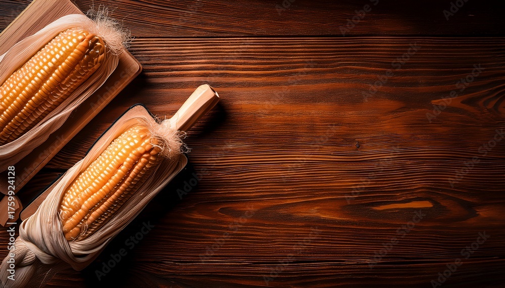 Obraz premium Bitcoin On A Wooden Table With Copy Space