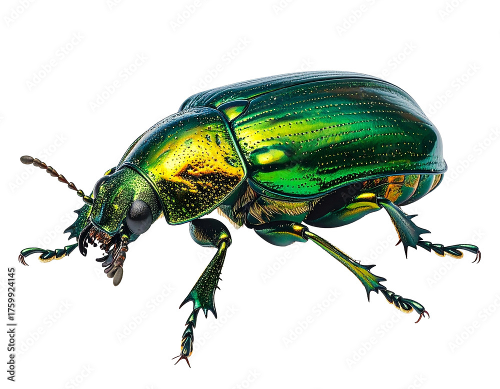 Naklejka premium Glänzender Käfer, transparenter Hintergrund, PNG