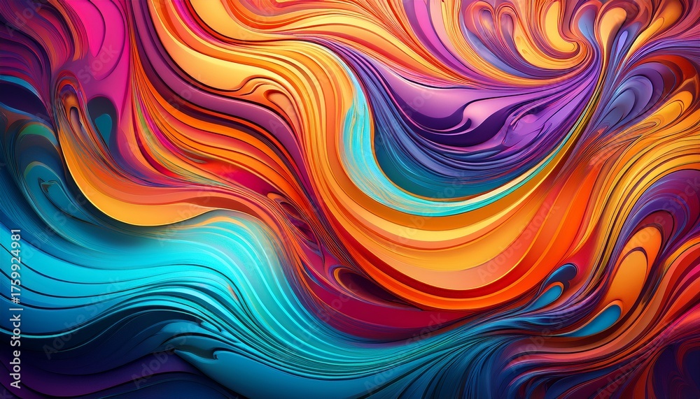 Fototapeta premium vibrant abstract design with flowing colors and patterns