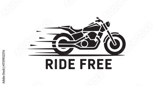 Experience the thrill of the open road with this dynamic motorcycle graphic, perfect for adrenaline-fueled designs and conveying freedom and adventure, ideal for branding and merchandise