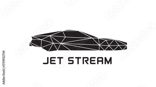 Sleek geometric car logo for automotive businesses and racing teams, featuring a modern design and dynamic lines conveying speed and innovation in transportation branding