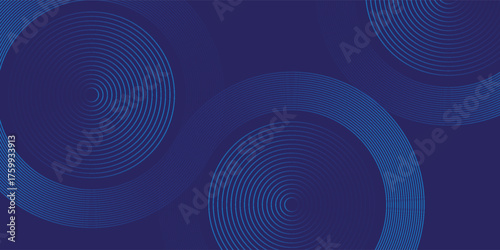 Blue abstract background with blue glowing geometric lines. Modern shiny blue diagonal rounded lines pattern.vektor