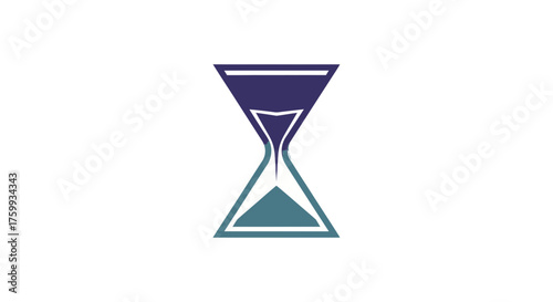 Abstract Hourglass Symbol Depicting Lapse of Time on Dark Background