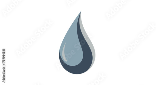 Abstract Illustration Of A Water Droplet Against A Dark Background Depicting Purity And Cleanness