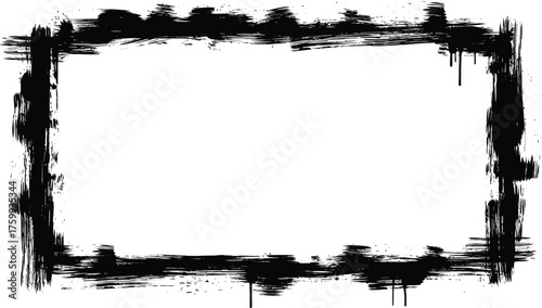 Grunge frame isolated on white background a distressed, textured border with a rough, uneven edge, perfect for adding a vintage or artistic touch to photos, posters, and graphic designs ideal for crea