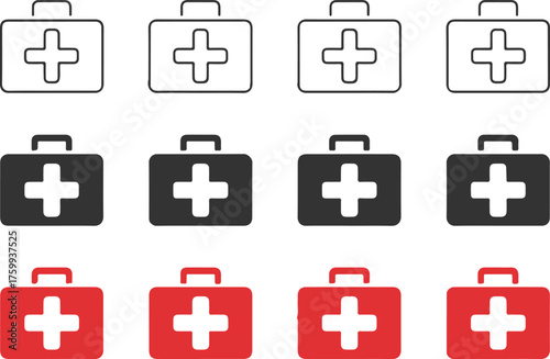 firstaid kit icons scalable ai eps png and jpeg formats medical emergency symbol pack
