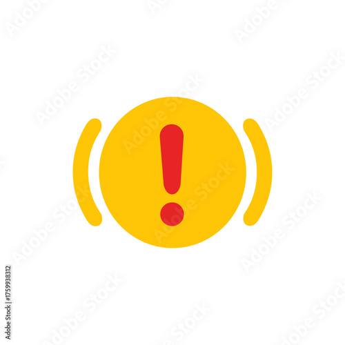 Car dashboard warning icon logo flat vector design