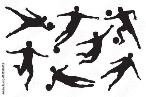 seven basketball silhouette vectors showing jump dunk dribble motion ai eps jpeg png ideal for posters and logos