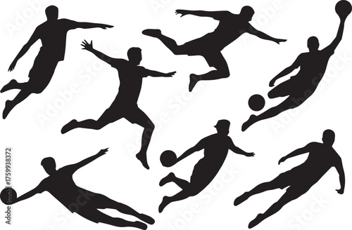 minimal black basketball silhouettes in action midair jump dunk dribble vector illustration ai eps png jpeg