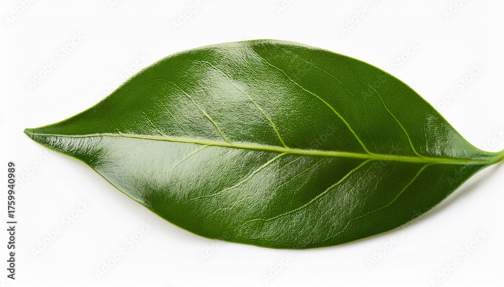 Fototapeta premium Ruscus Green Leaves Isolated On White