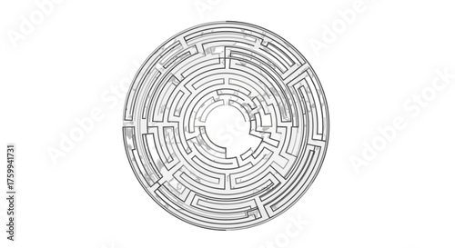 Abstract Maze: Navigating Complexity and Finding Solutions Within A Circular Design